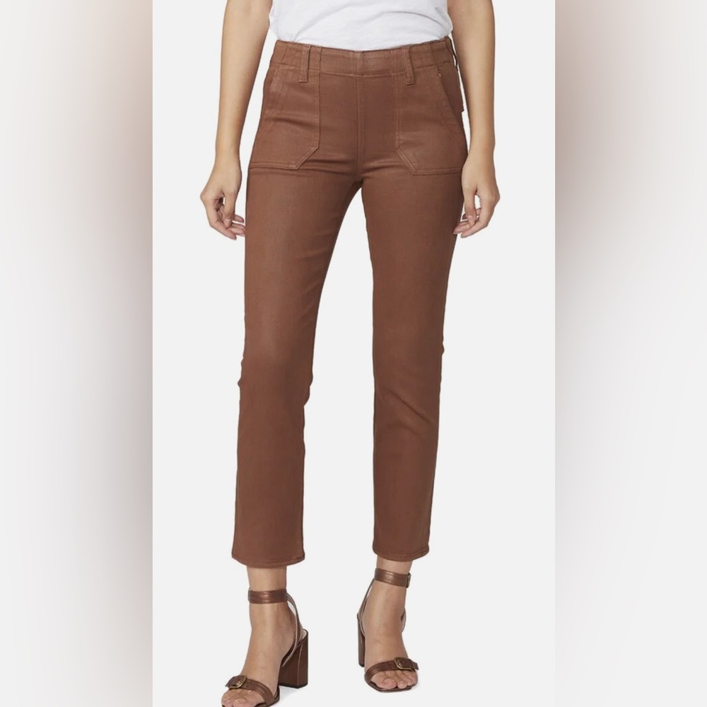 Brand New Paige Jeans Mayslie Slim - Cognac Luxe Coating